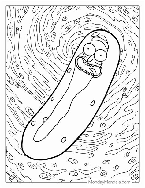 pickle rick coloring pages