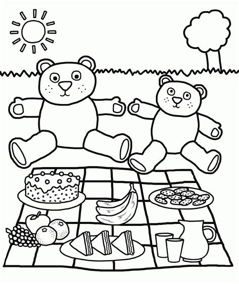 picnic coloring pages