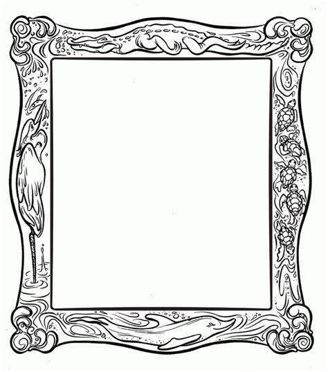 picture frame coloring pages