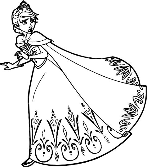 pictures of elsa to colour in