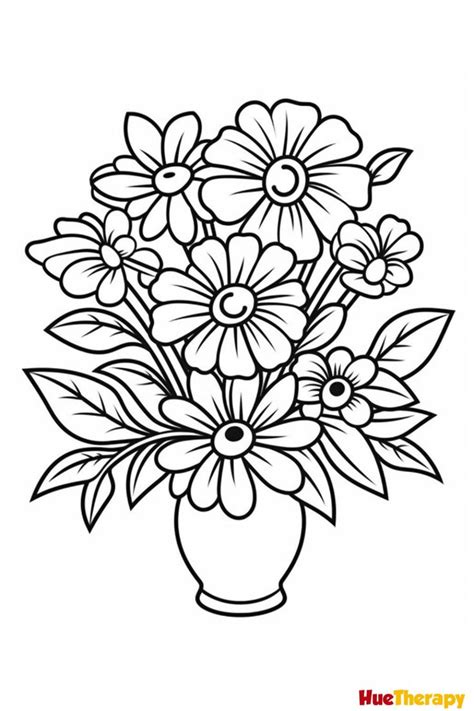 pictures of flowers that you can color