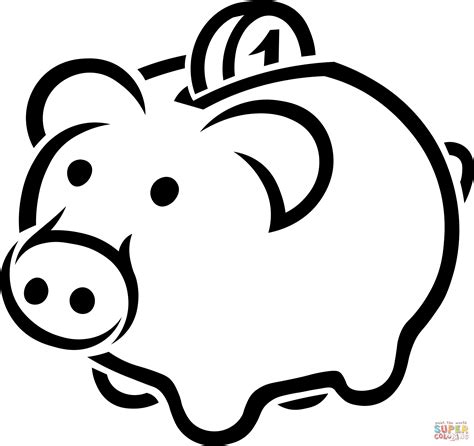 piggy bank coloring pages