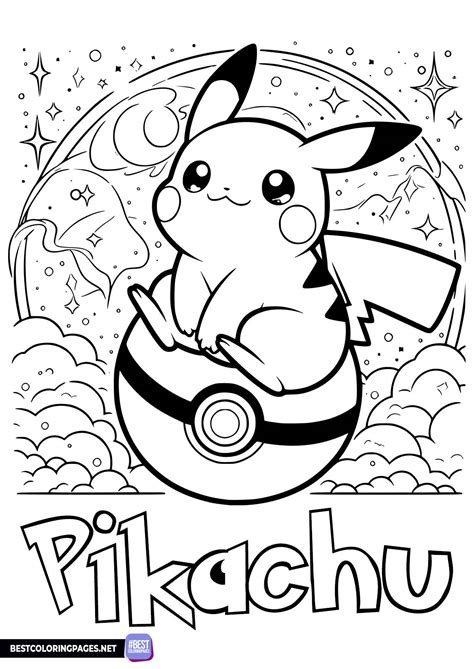pikachu colouring page