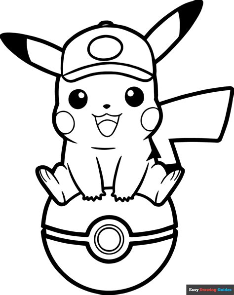 pikachu drawing page