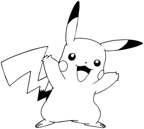 pikachu images for colouring
