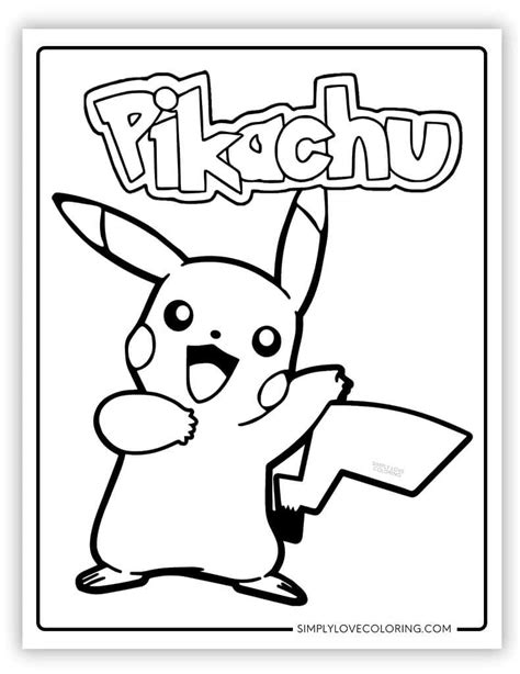 pikachu pictures to colour