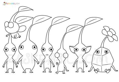 pikmin coloring pages
