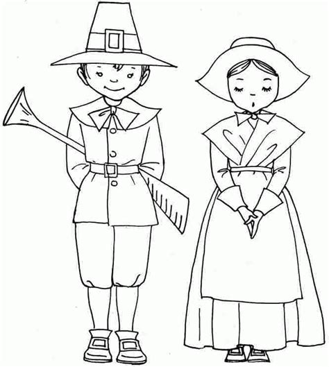 pilgrims coloring pages printable