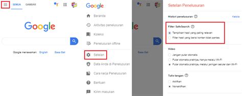 Pilih Safe Search di Google