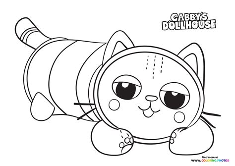 pillow cat coloring page
