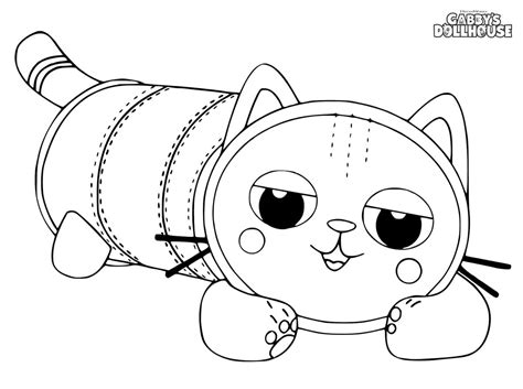 pillow cat coloring page