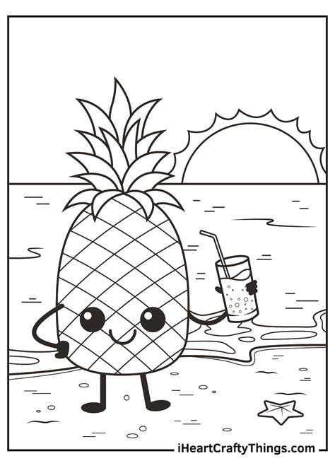 pineapple coloring page