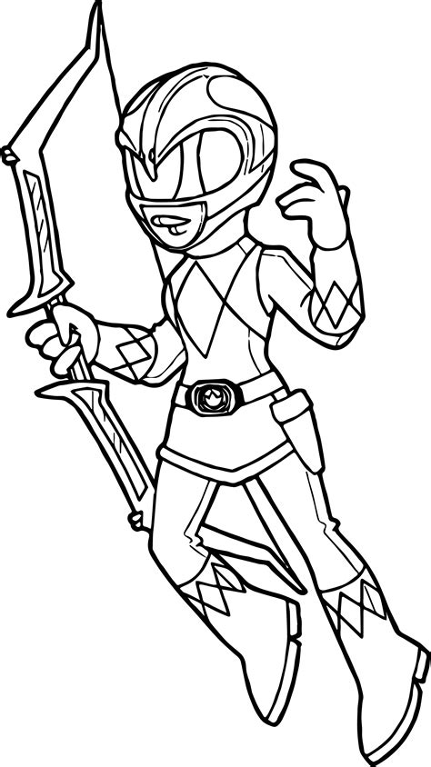 pink power ranger coloring pages