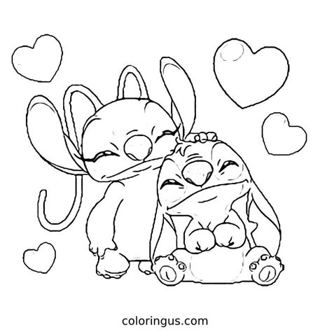 pink stitch coloring pages