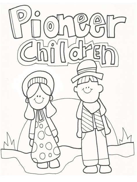 pioneer day coloring pages