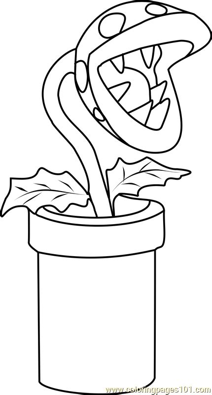 piranha plant coloring pages