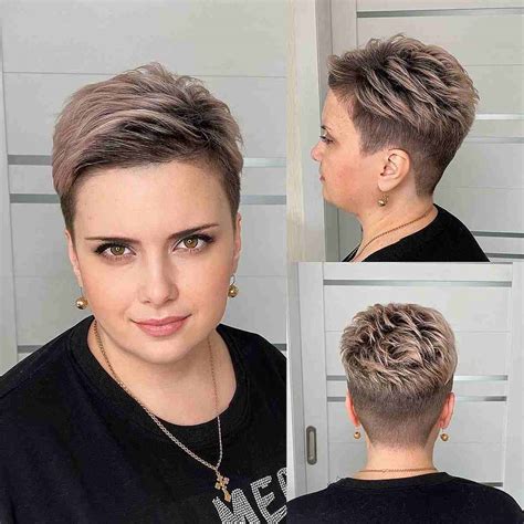 pixie cut for full face