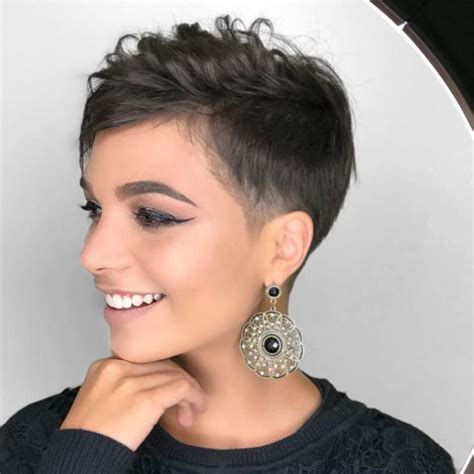 pixie cut with faded sides