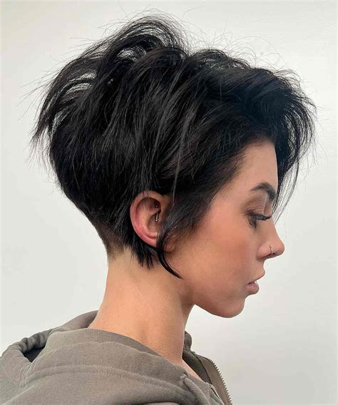 pixie cut with long sideburns