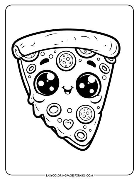 pizza colouring pages