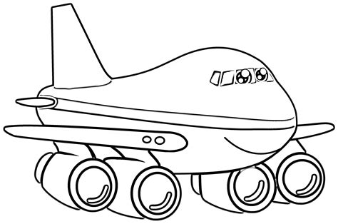 plane coloring page