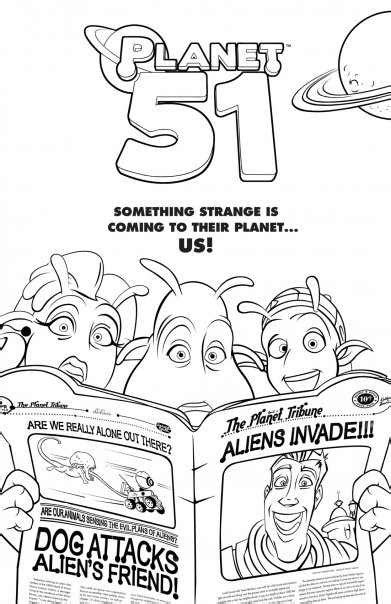 planet 51 coloring pages