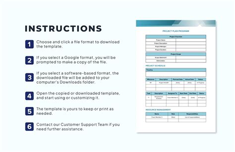 Plans And Programs Template
