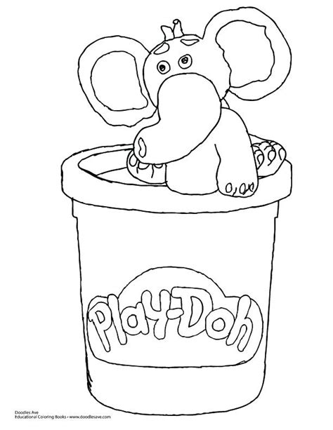 play doh coloring pages