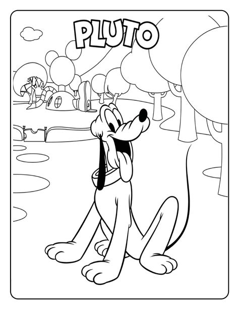 pluto coloring pages