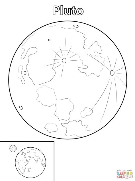 pluto planet coloring pages