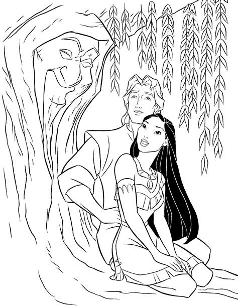 pocahontas coloring pages