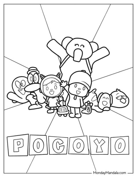 pocoyo and friends pocoyo coloring pages