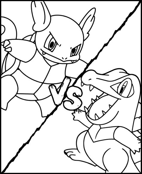 pokemon battle coloring page
