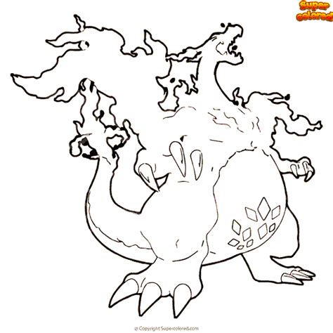 pokemon charizard vmax coloring pages