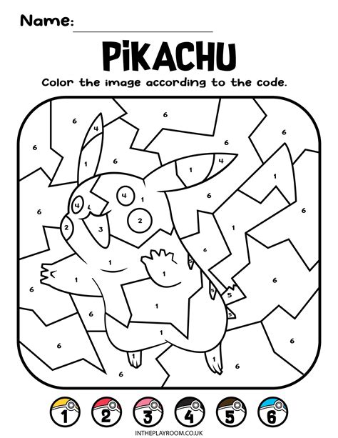pokemon color by number coloring pages