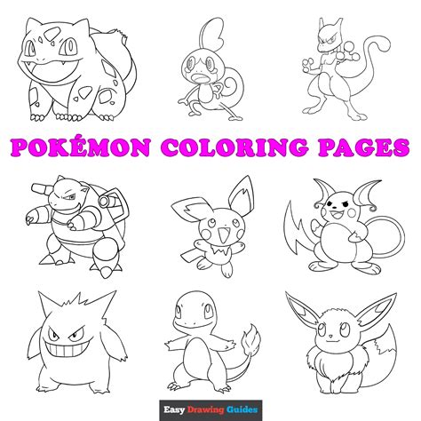 pokemon color sheets printable