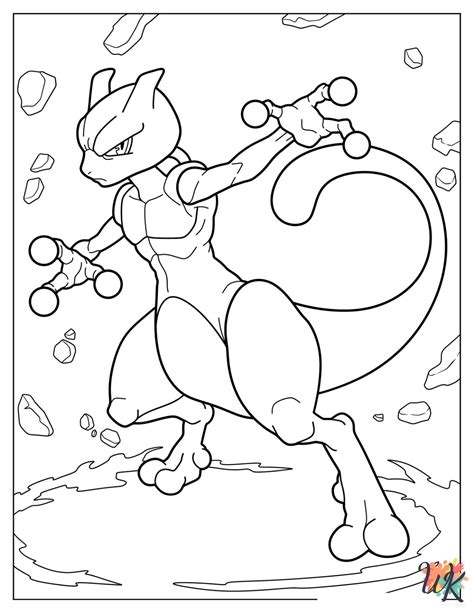 pokemon coloring pages mewtwo