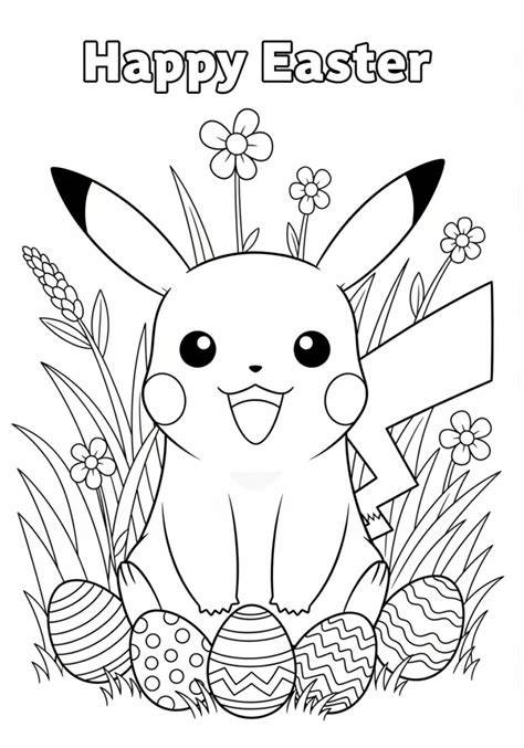 pokemon easter coloring pages