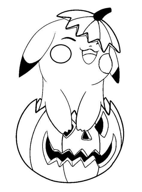 pokemon halloween coloring pages