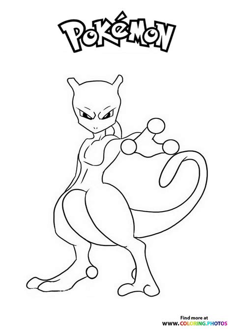 pokemon mewtwo coloring pages