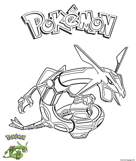 pokemon rayquaza coloring pages