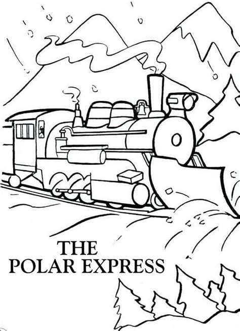 polar express printable coloring pages