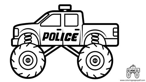 police monster truck coloring pages