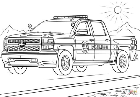 police truck coloring
