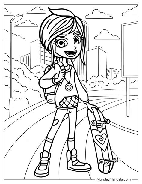 polly pocket colouring pages