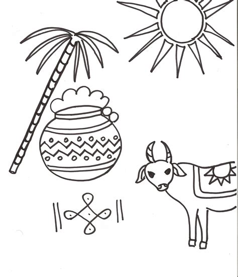 pongal coloring pages