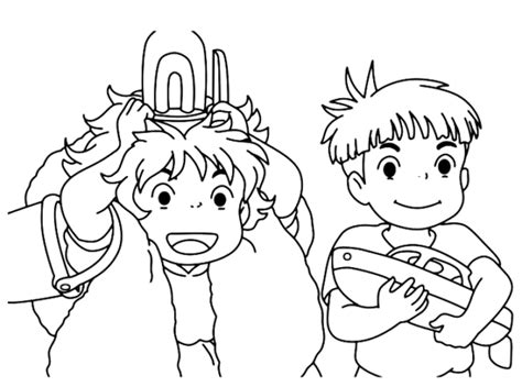 ponyo coloring pages