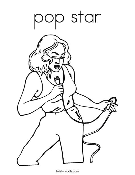pop star coloring pages