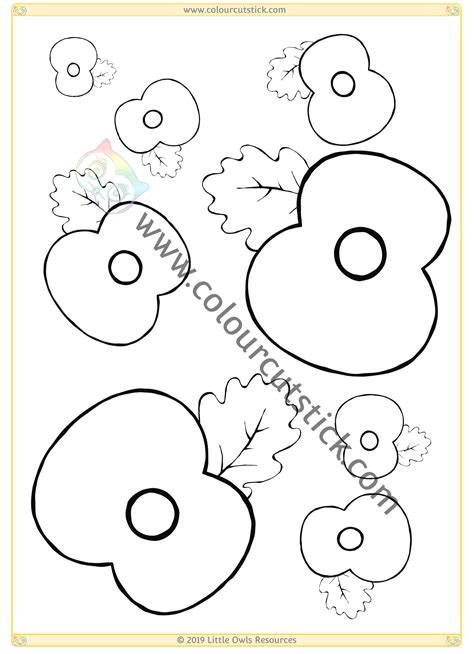 poppy colouring pictures to print