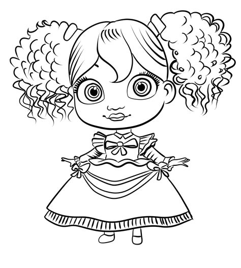 poppy doll coloring pages
